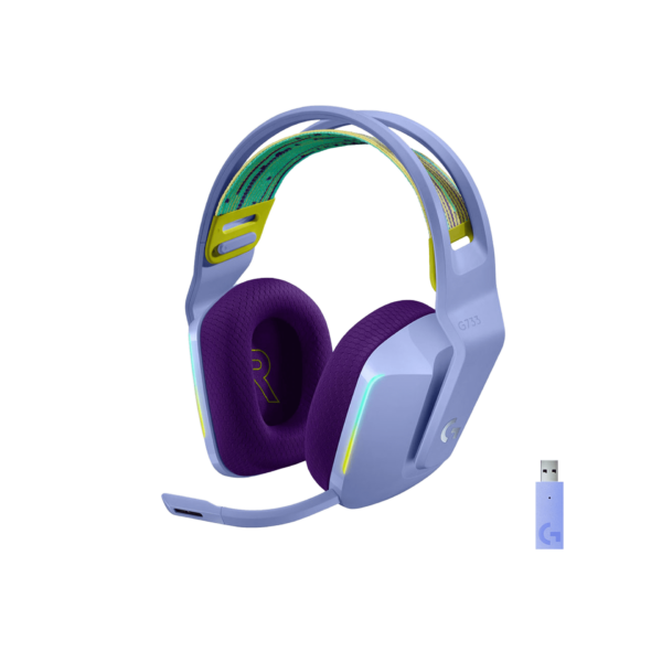 Imagen del los audífonos G733 Lightspeed Wireless Rgb Gaming Headset - Lilac